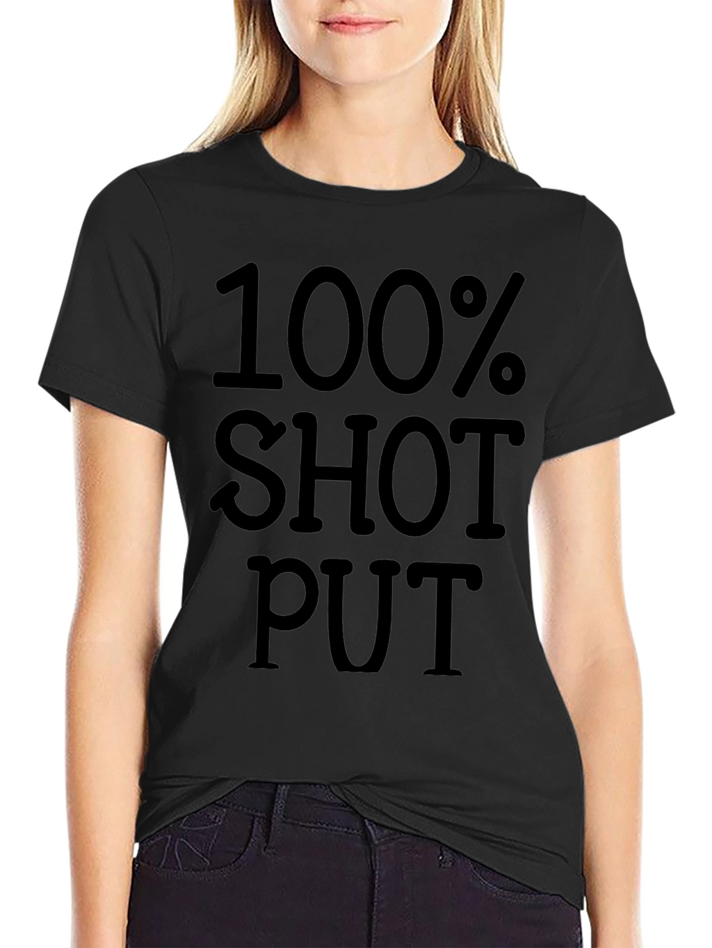 100% Shot Put Black Graphic Tee