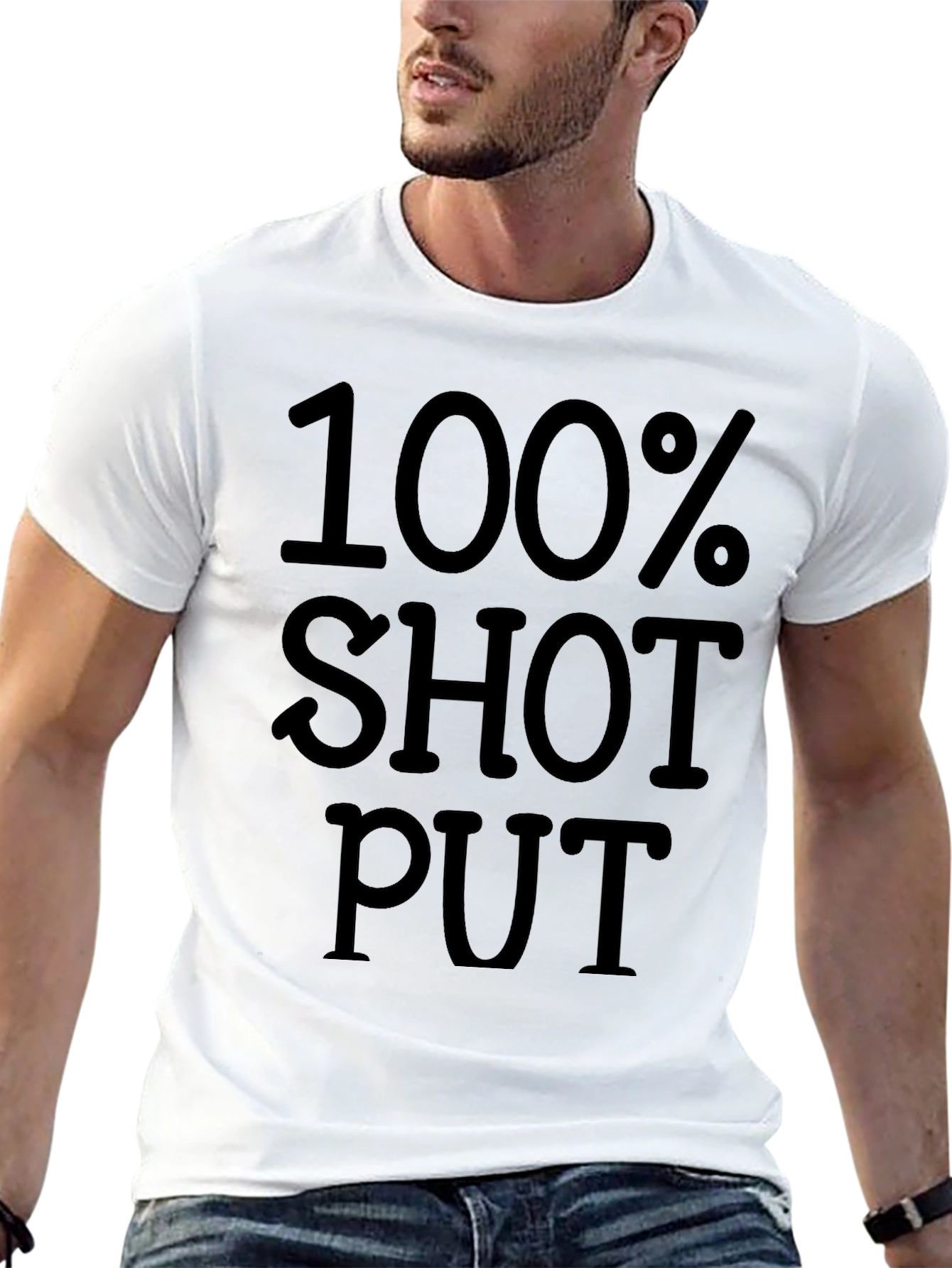 100% Shot Put Black Graphic Tee