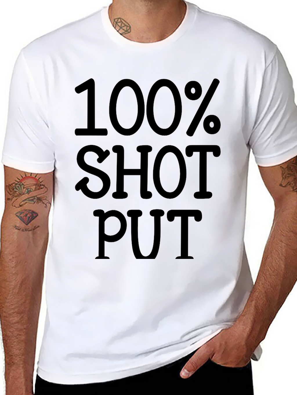 100% Shot Put Black Graphic Tee