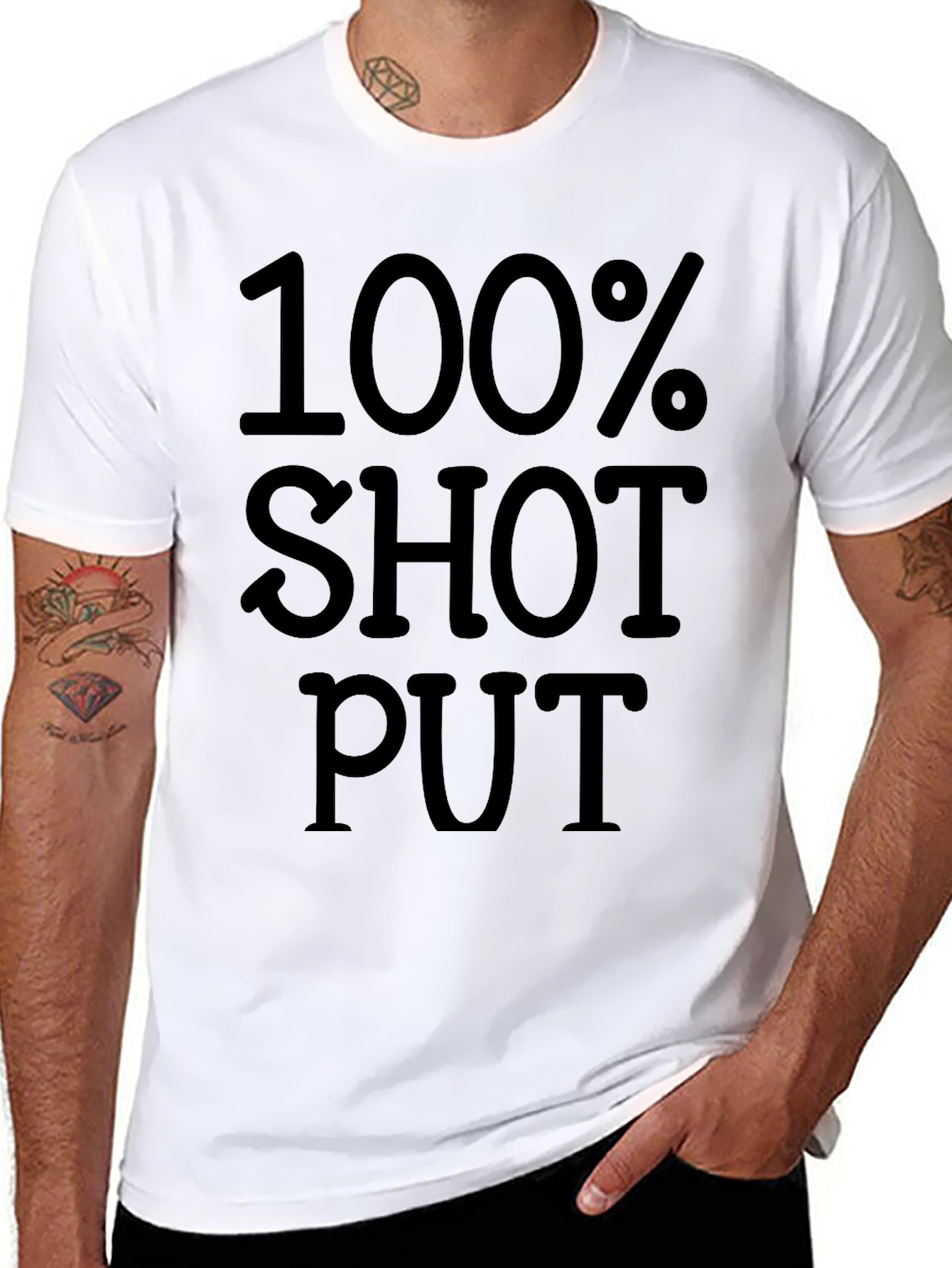 100% Shot Put Black Graphic Tee