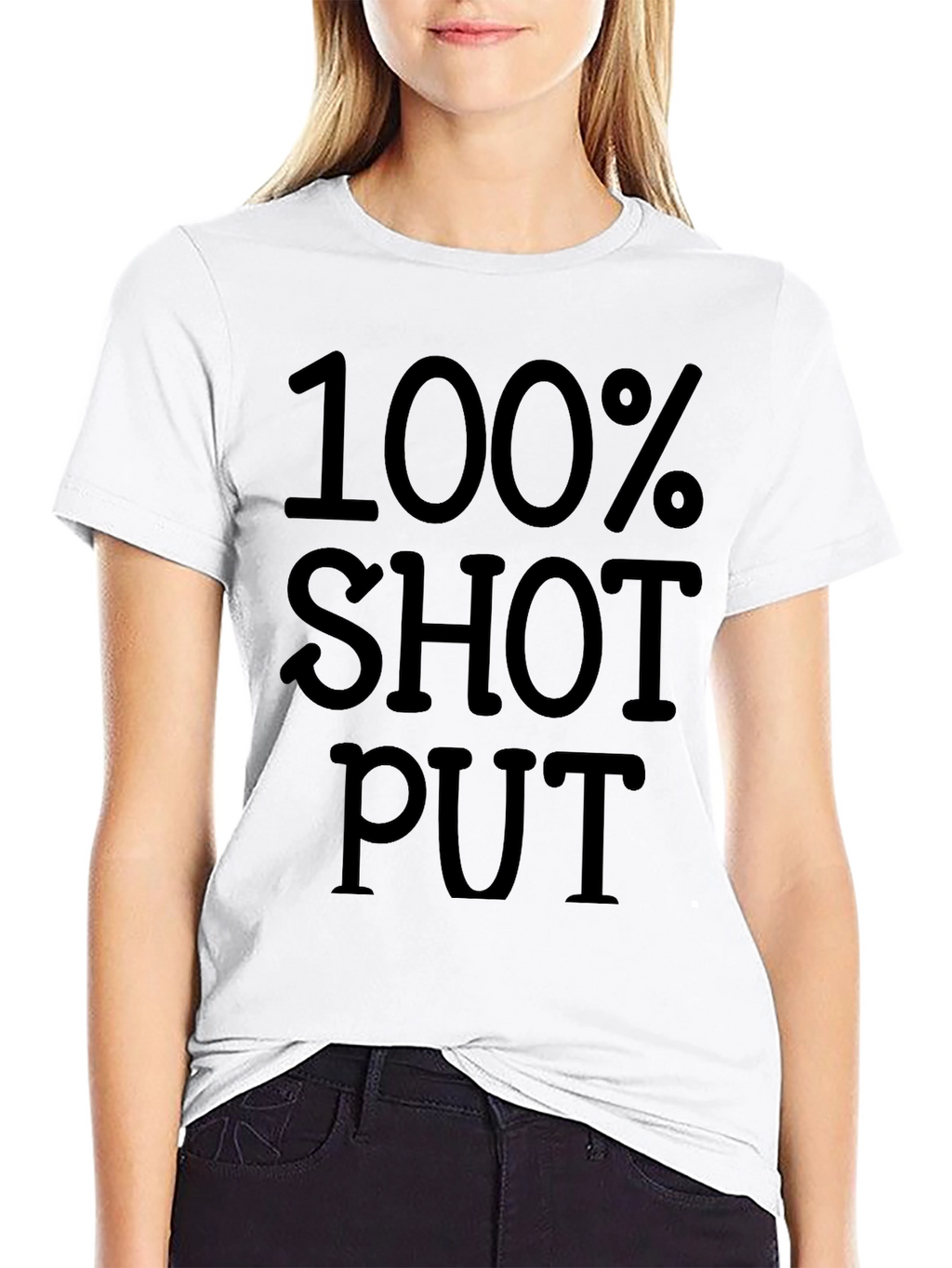 100% Shot Put Black Graphic Tee