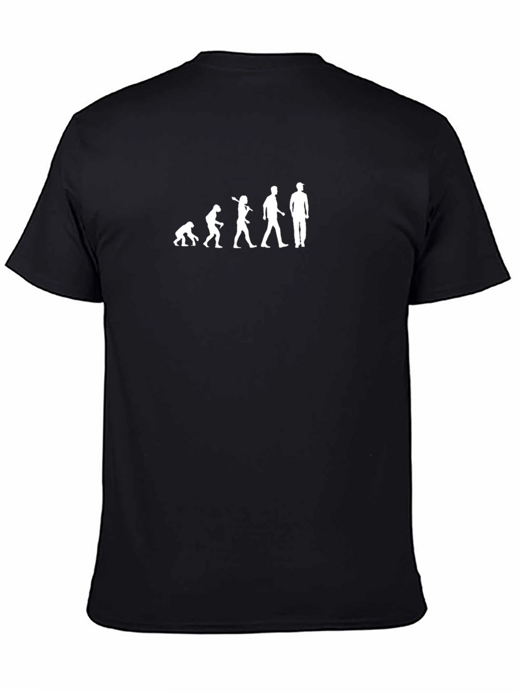 Evolution Of Man Black Graphic T-Shirt
