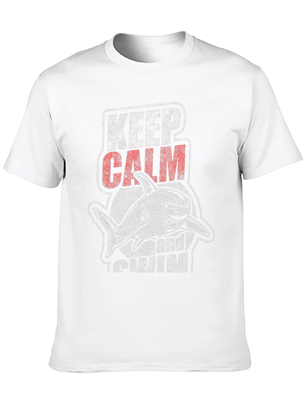 Keep Calm and Swim Shark Graphic T-Shirt