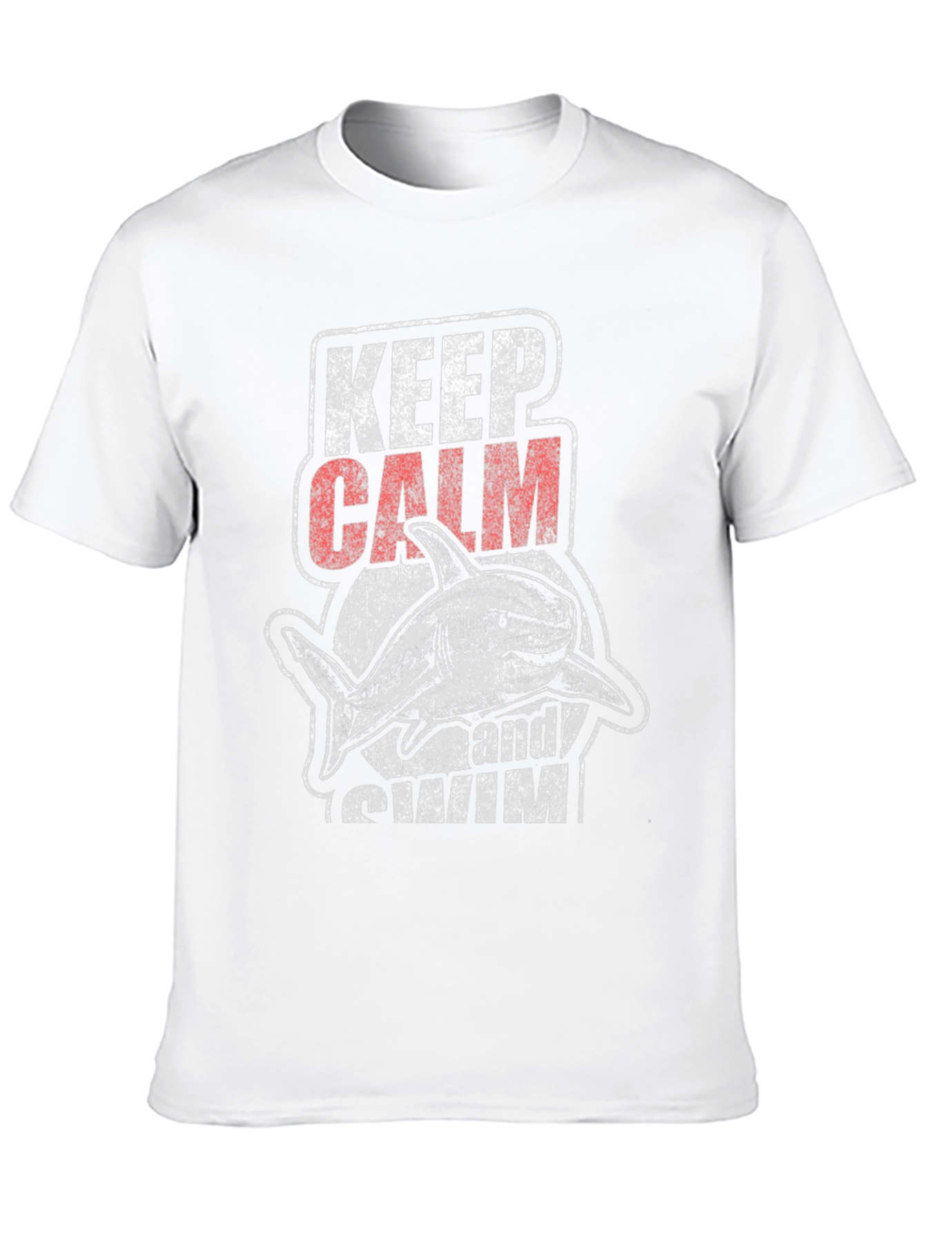 Keep Calm and Swim Shark Graphic T-Shirt
