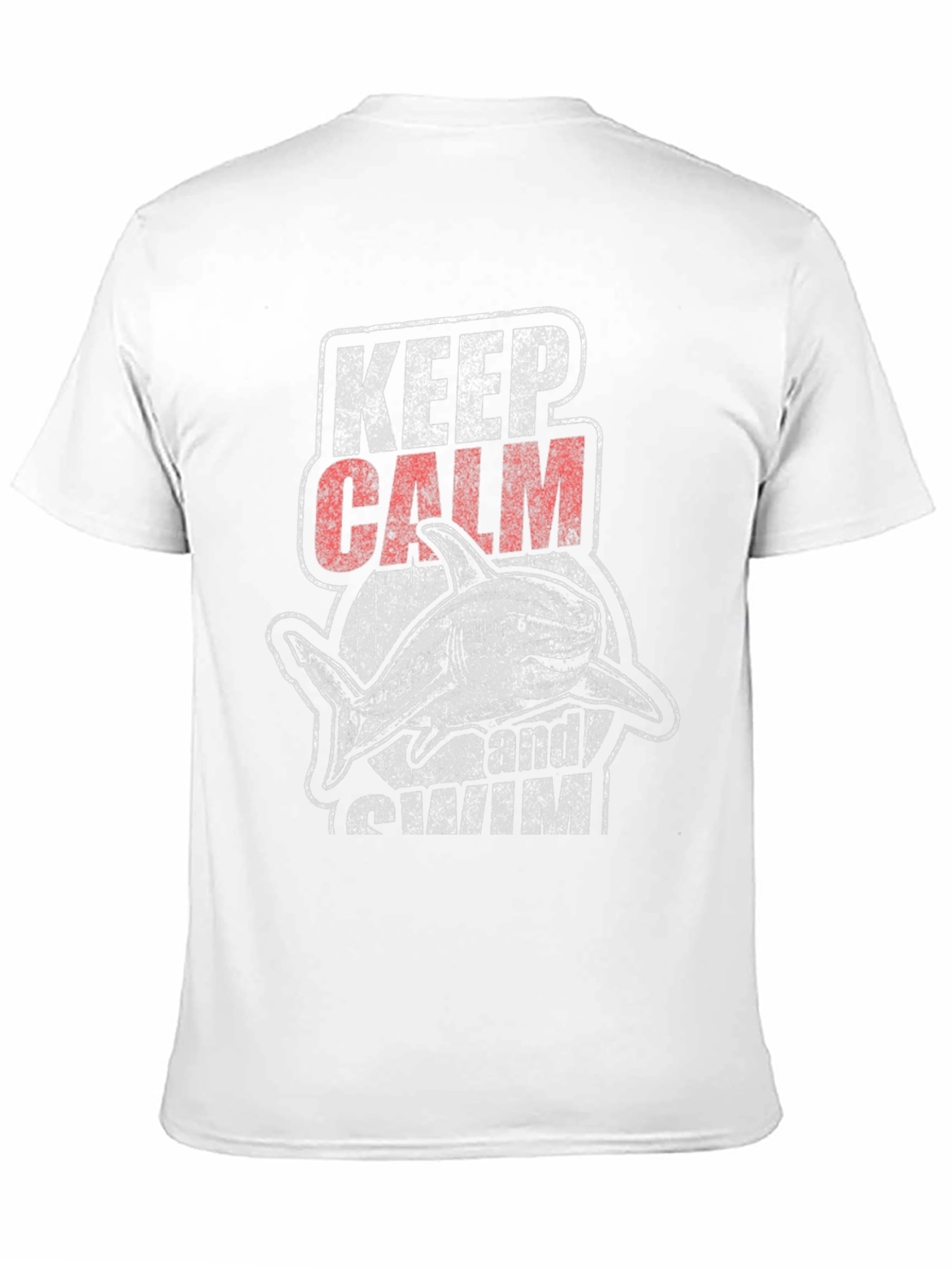 Keep Calm and Swim Shark Graphic T-Shirt