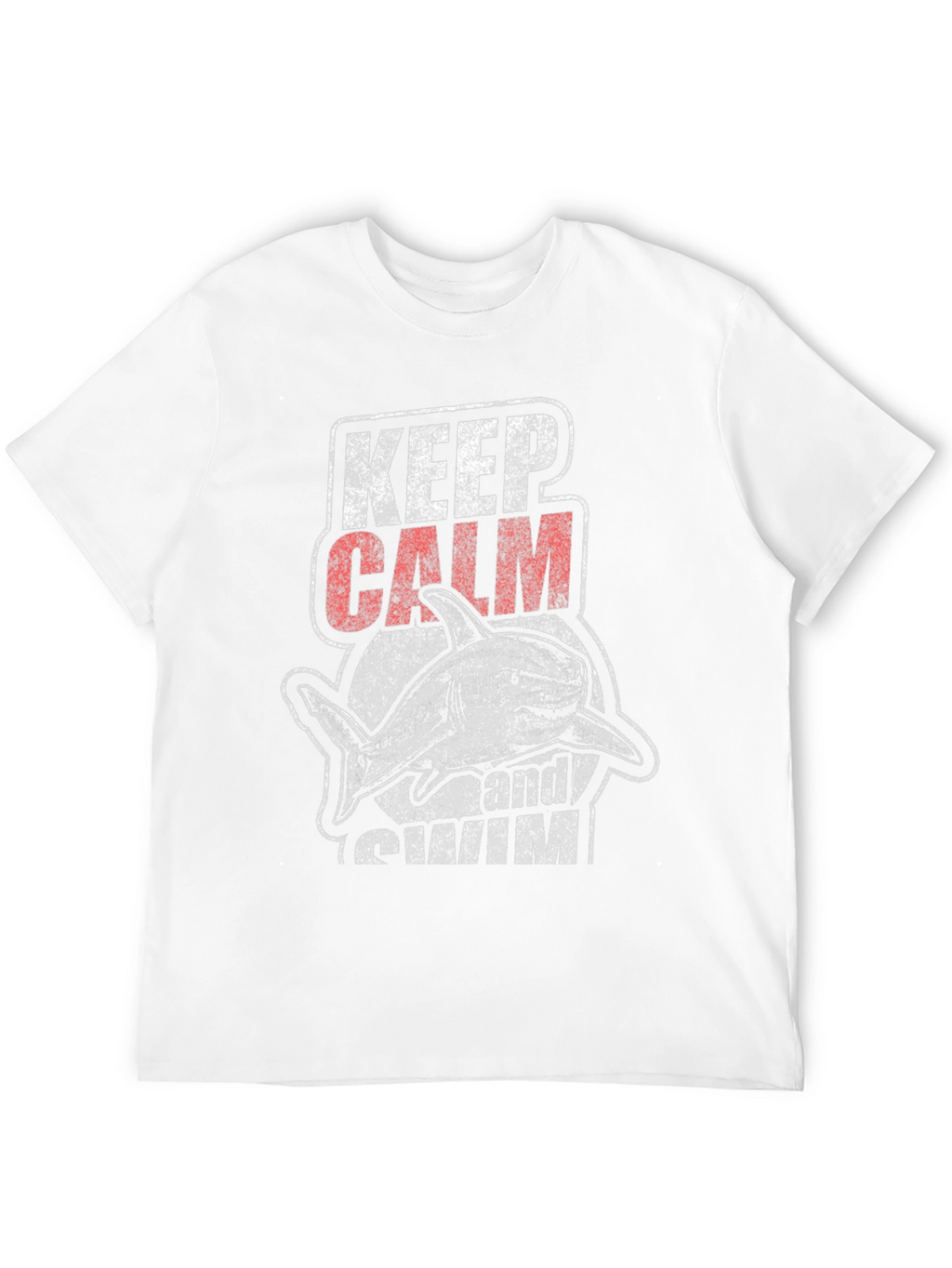 Keep Calm and Swim Shark Graphic T-Shirt
