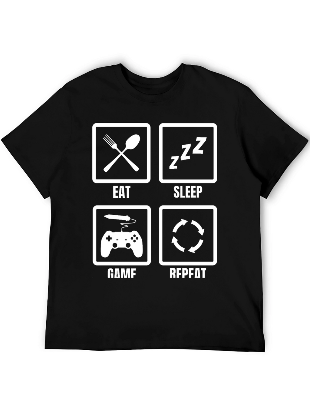Eat Sleep Game Repeat T-Shirt Gamer Life