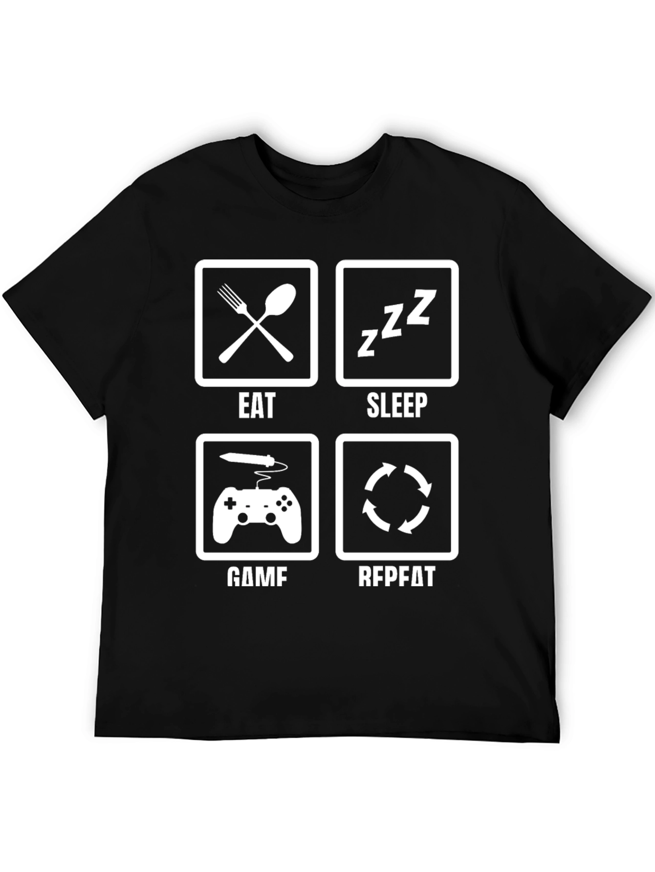 Eat Sleep Game Repeat T-Shirt Gamer Life