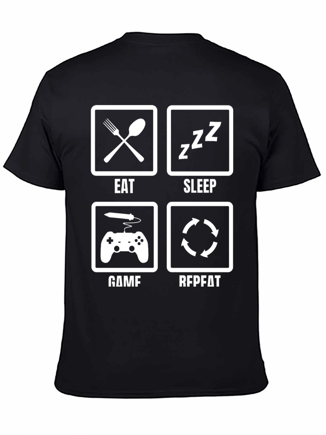 Eat Sleep Game Repeat T-Shirt Gamer Life