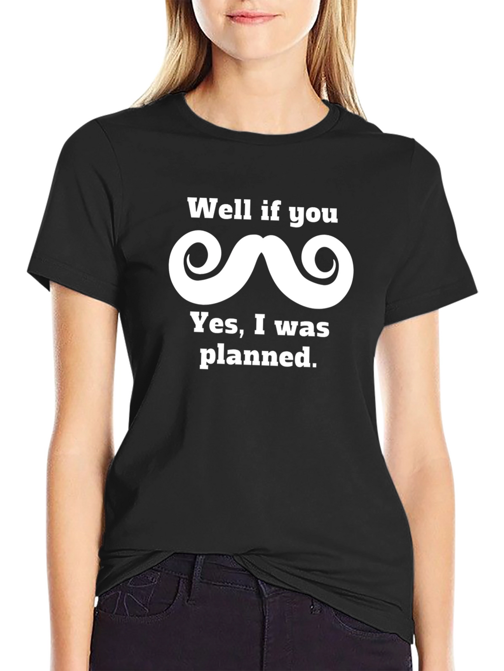 Funny Planned Mustache Graphic Tee