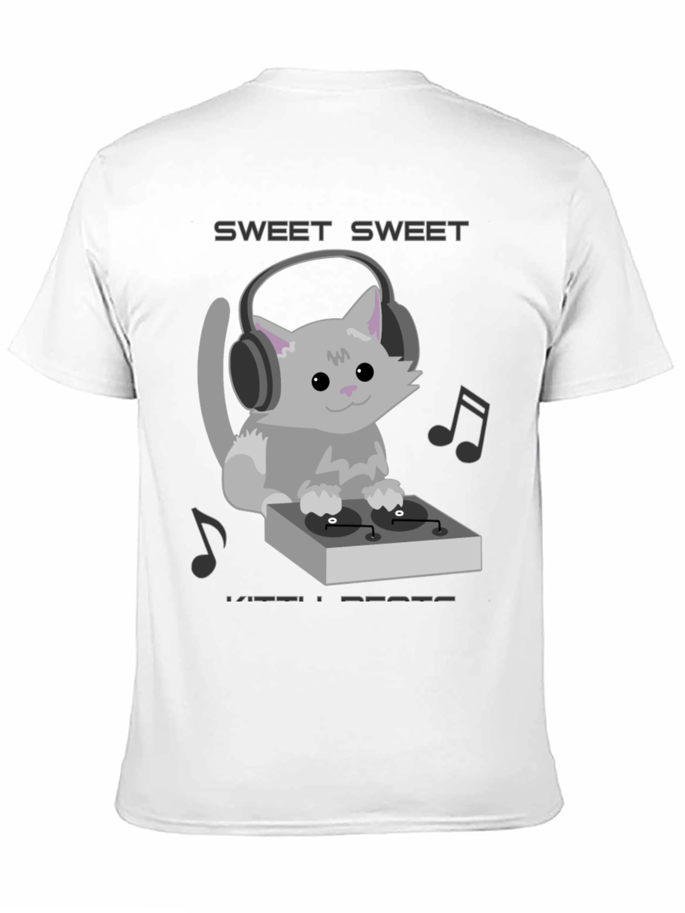 Sweet Beats Cat DJ Graphic Tee - Music Lovers T-Shirt