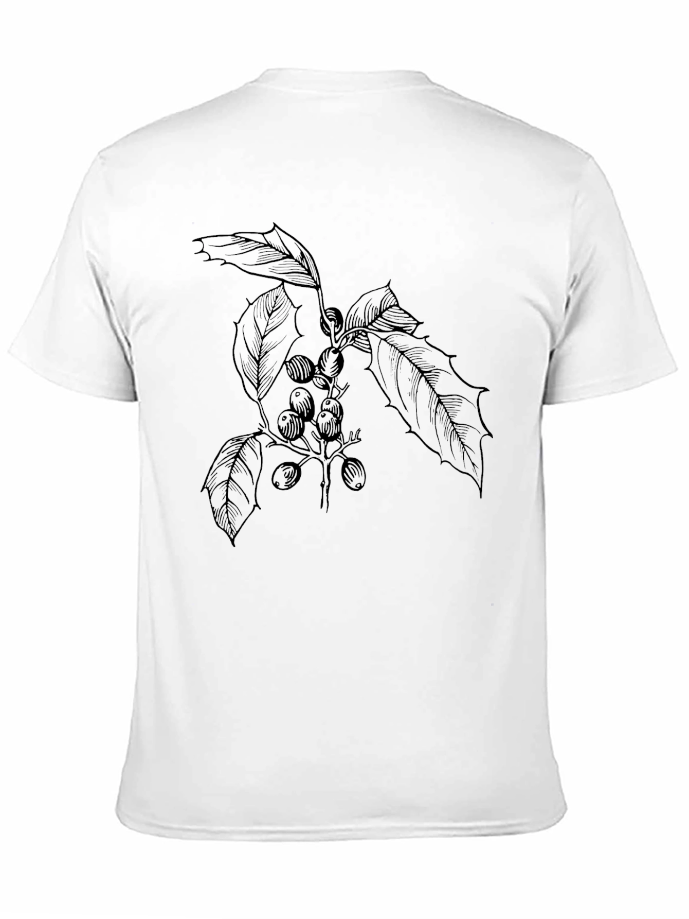 Botanical Print Black T-Shirt