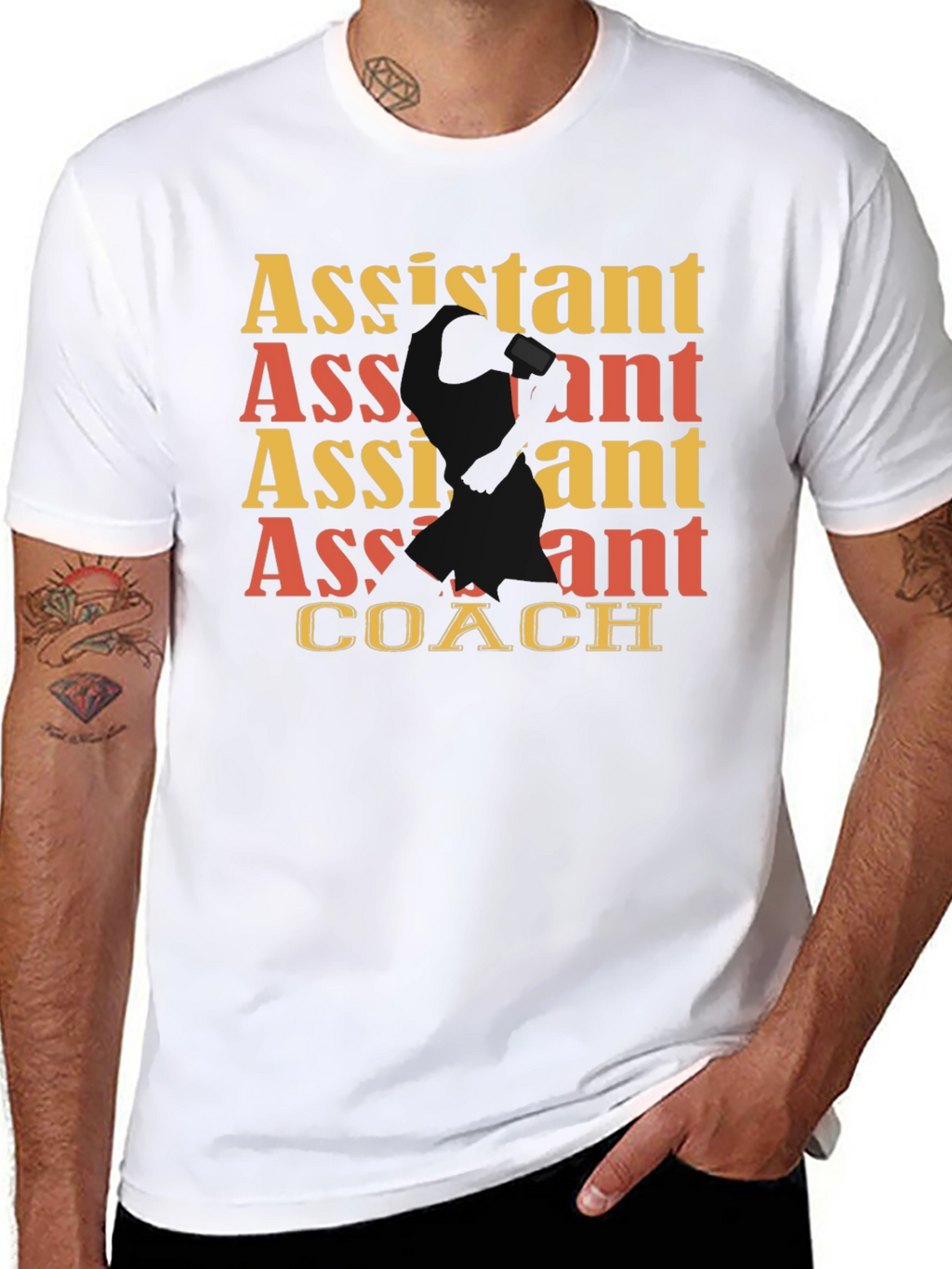 Assistant Coach Graphic Tee - Black