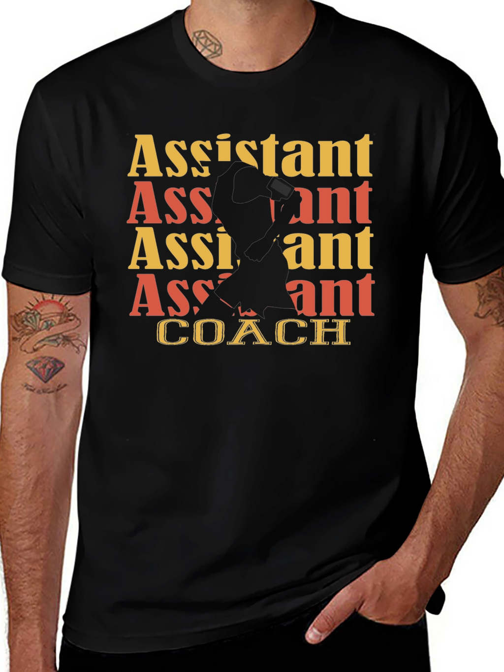 Assistant Coach Graphic Tee - Black
