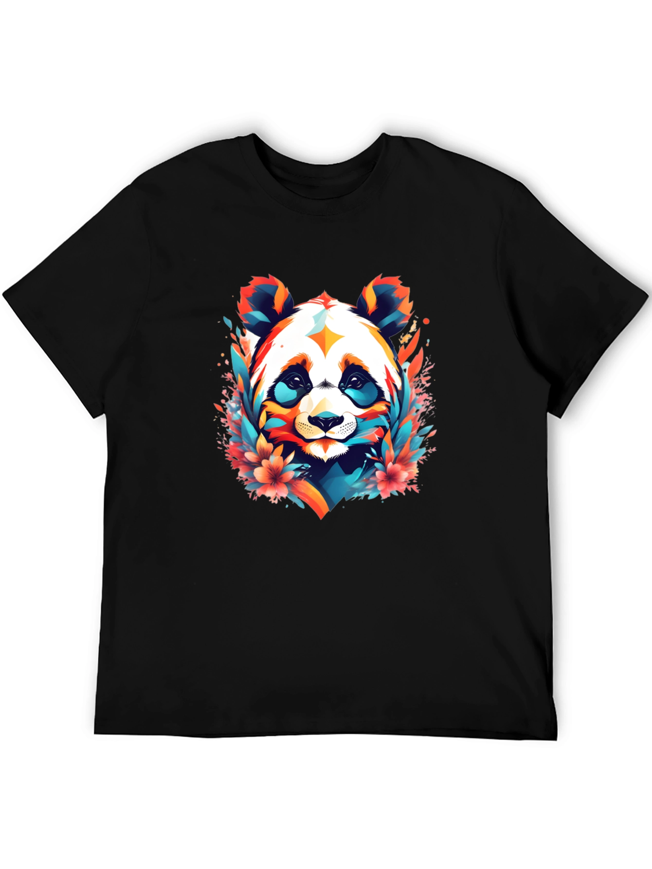 Vibrant Panda Graphic Tee - Colorful Panda Design