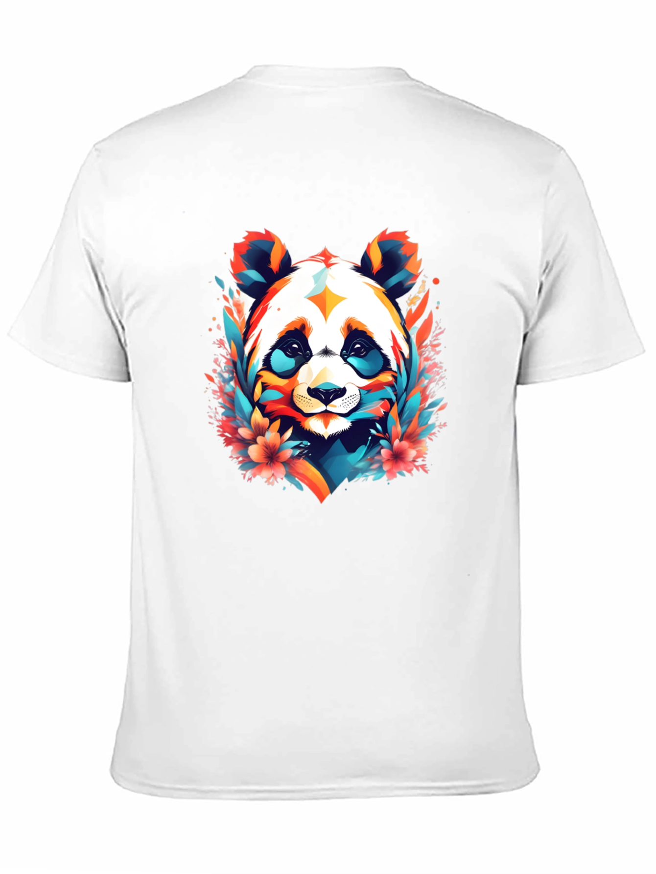 Vibrant Panda Graphic Tee - Colorful Panda Design