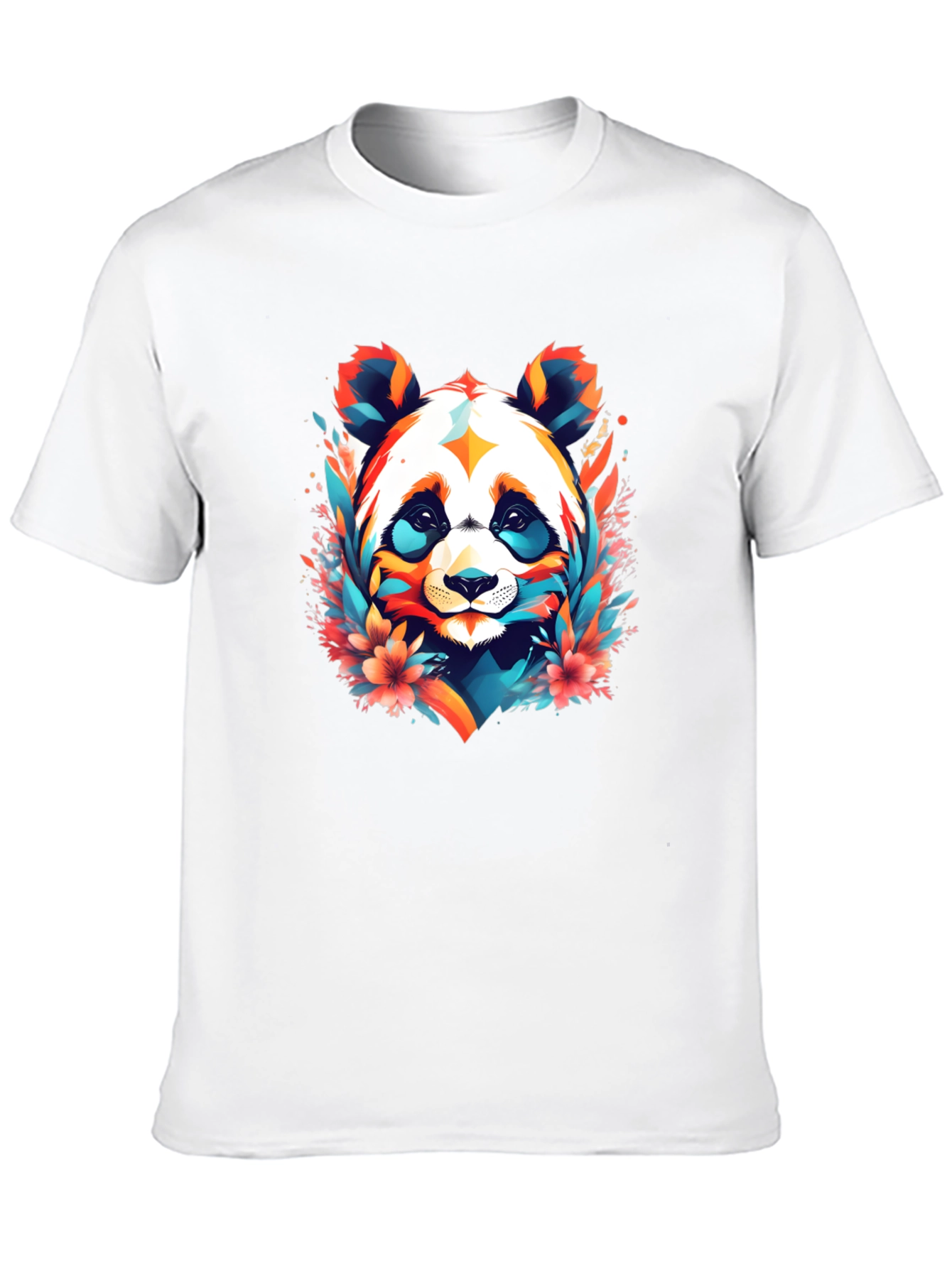 Vibrant Panda Graphic Tee - Colorful Panda Design