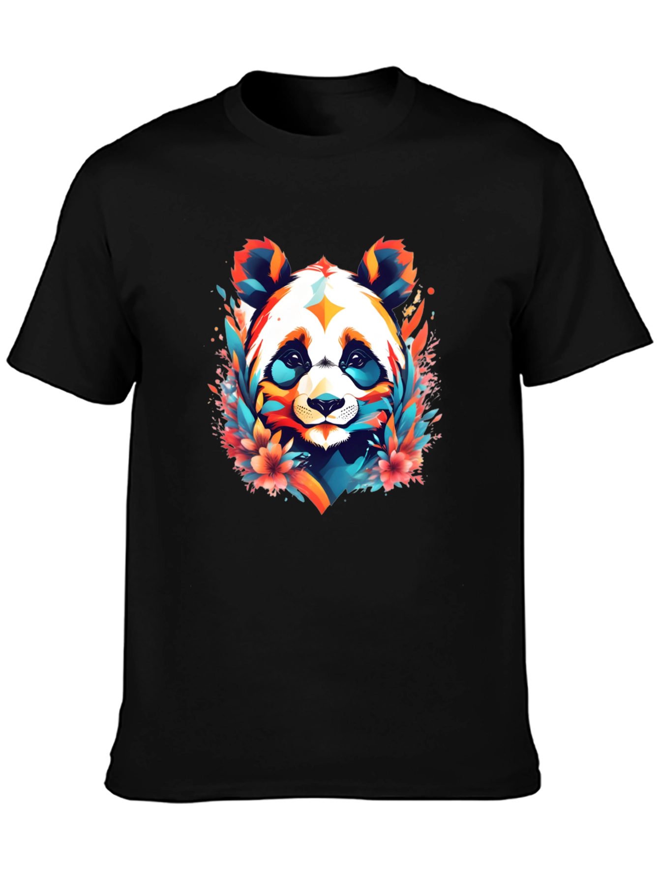 Vibrant Panda Graphic Tee - Colorful Panda Design