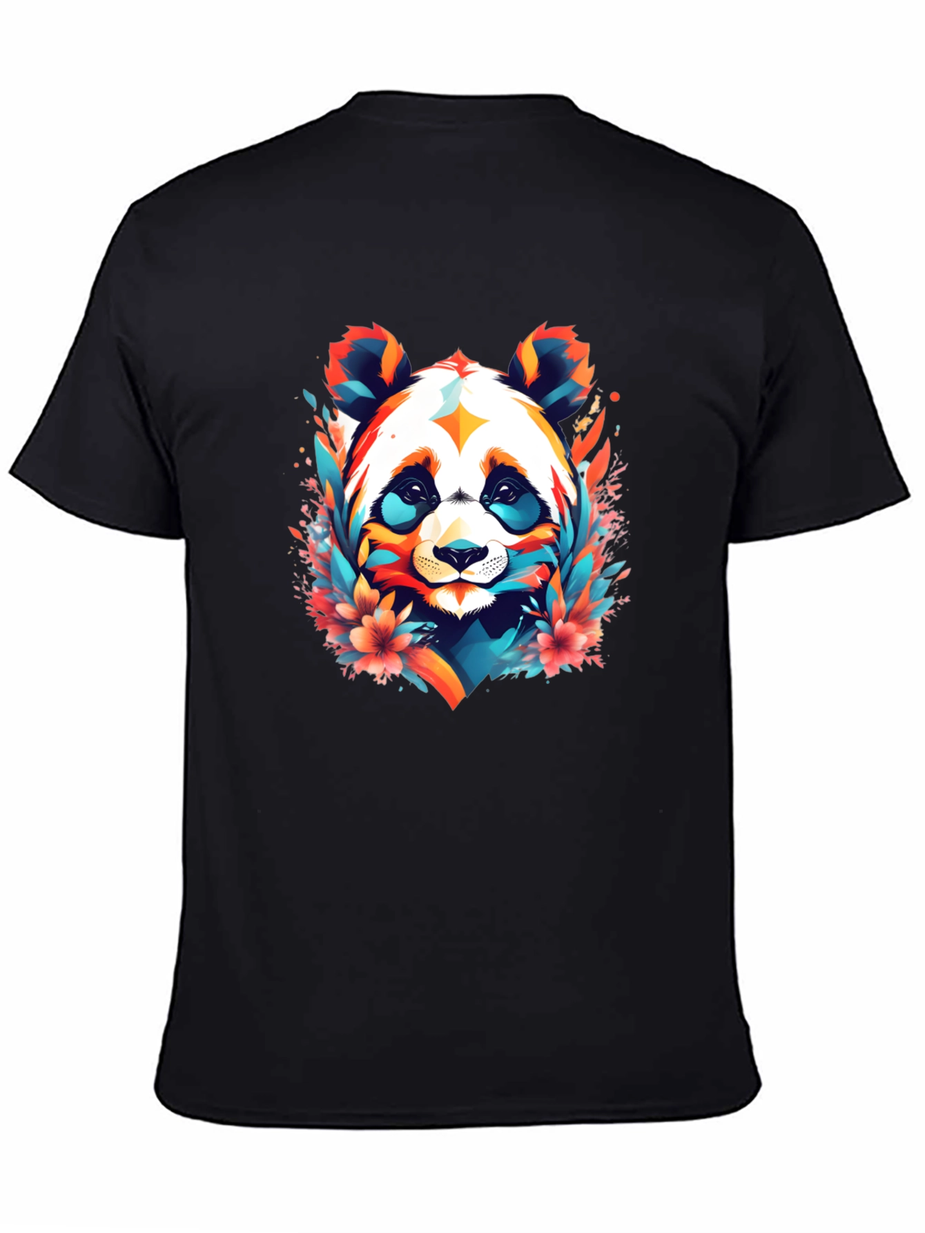 Vibrant Panda Graphic Tee - Colorful Panda Design