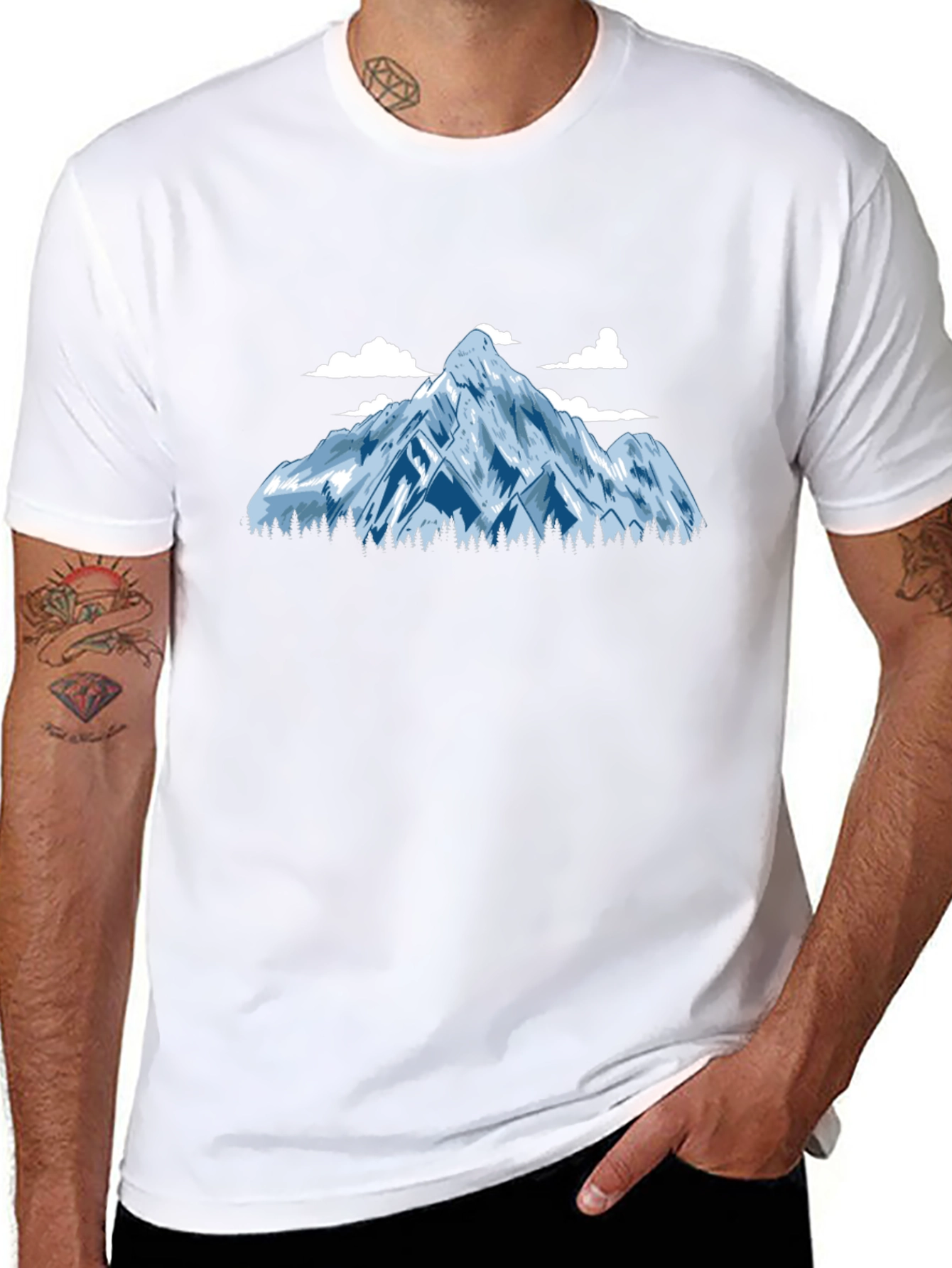 Mountain Graphic Tee - Black