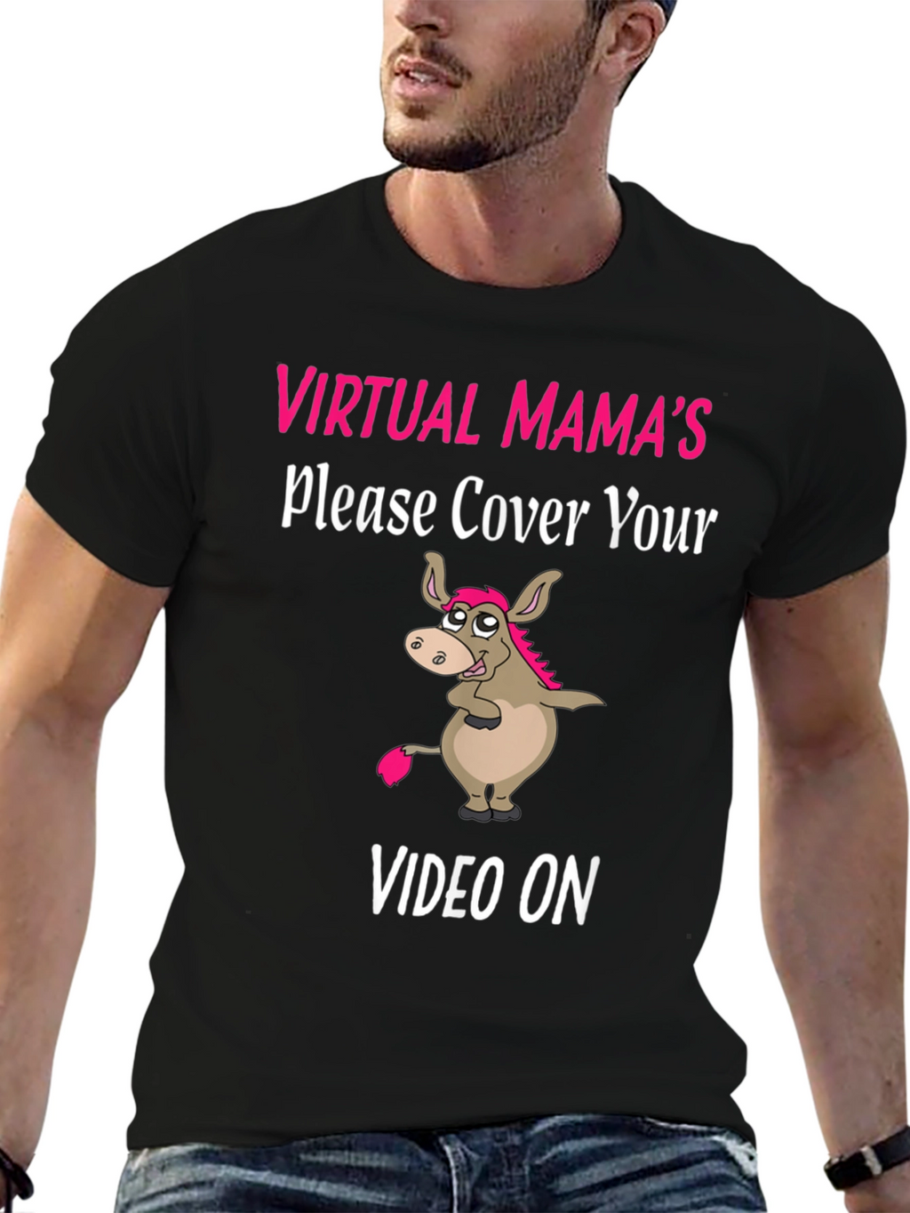 Virtual Mamas Donkey Humor T-Shirt
