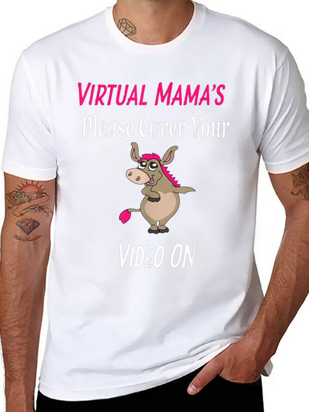 Virtual Mamas Donkey Humor T-Shirt