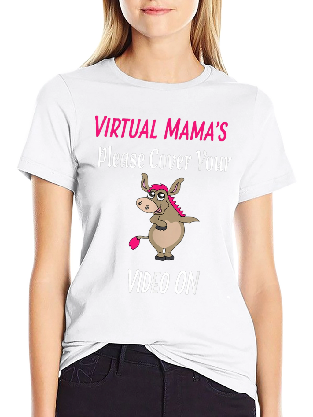 Virtual Mamas Donkey Humor T-Shirt