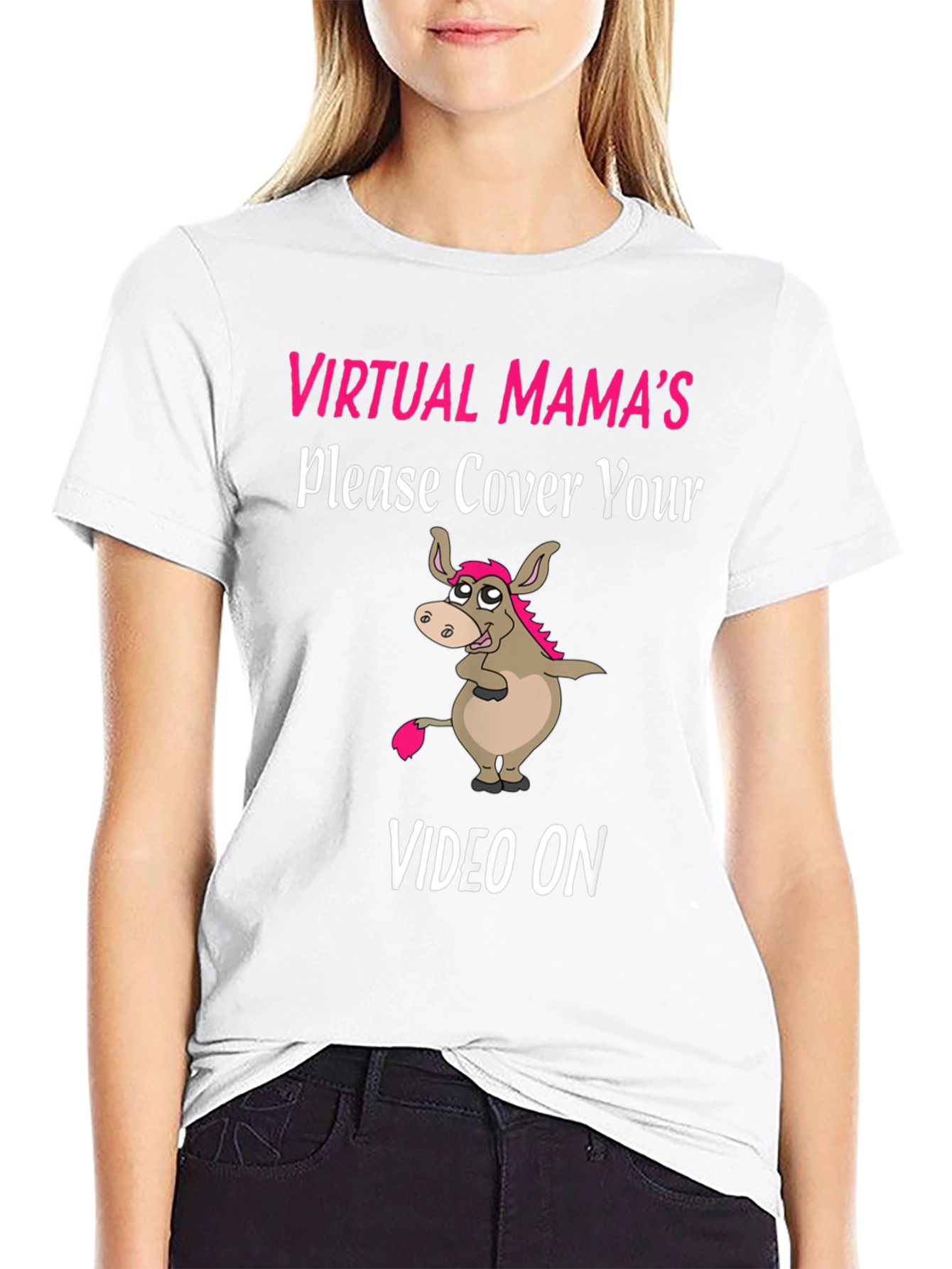 Virtual Mamas Donkey Humor T-Shirt