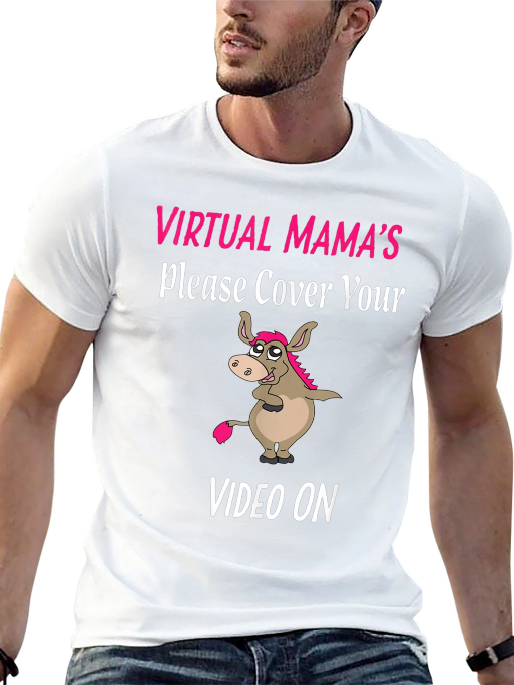 Virtual Mamas Donkey Humor T-Shirt