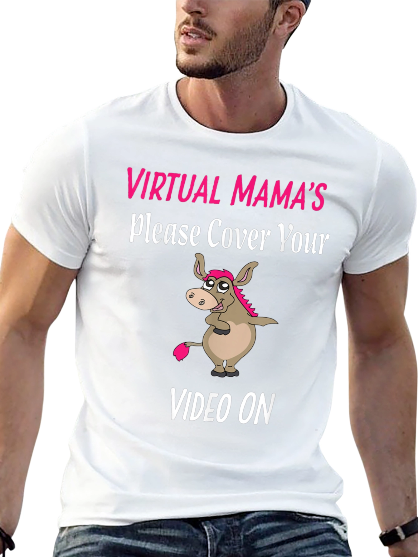 Virtual Mamas Donkey Humor T-Shirt