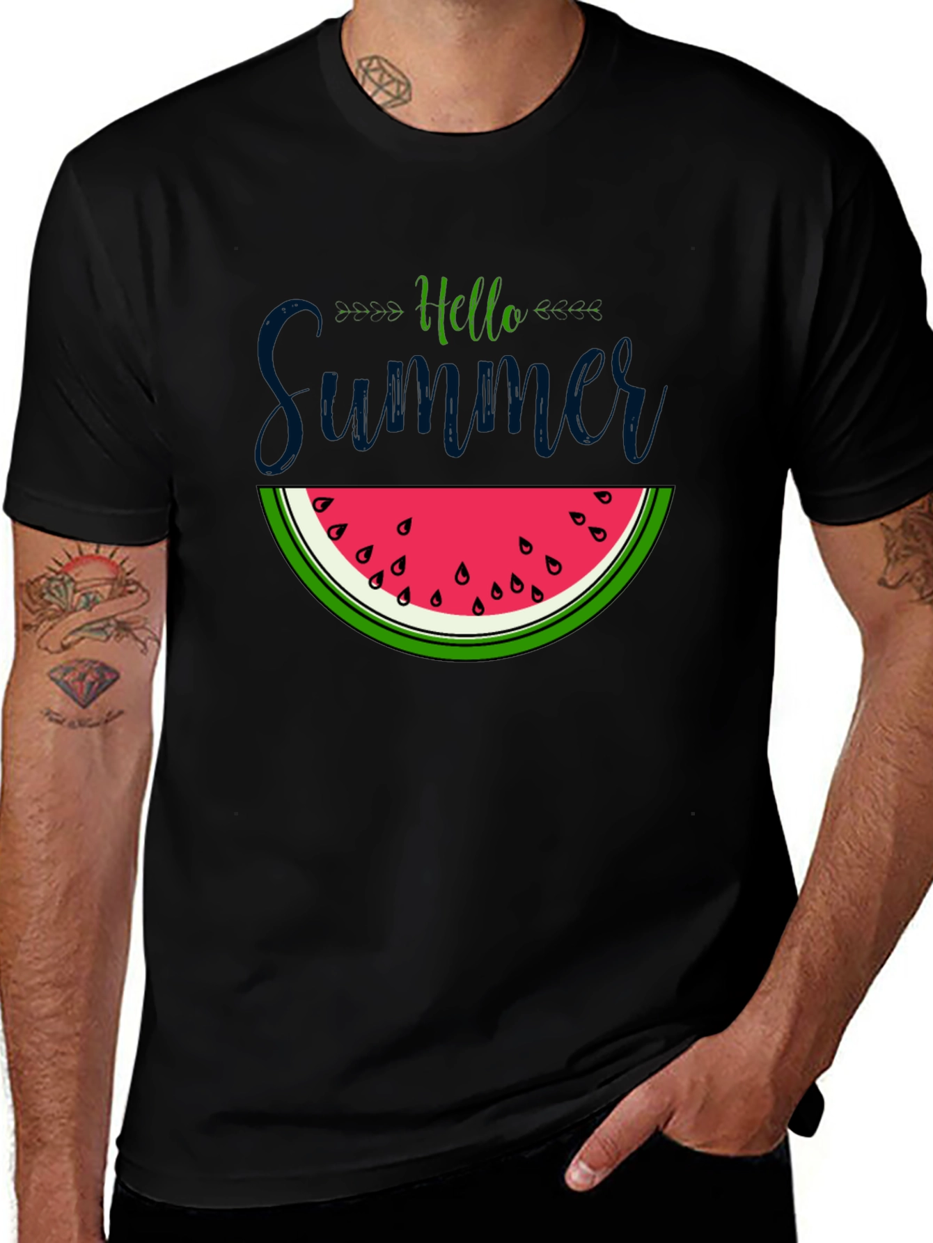 Hello Summer Watermelon Graphic Tee