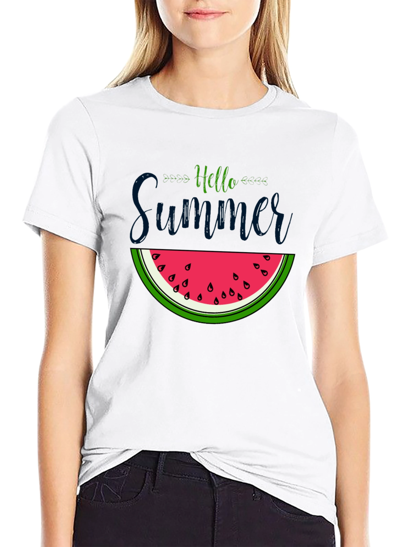 Hello Summer Watermelon Graphic Tee