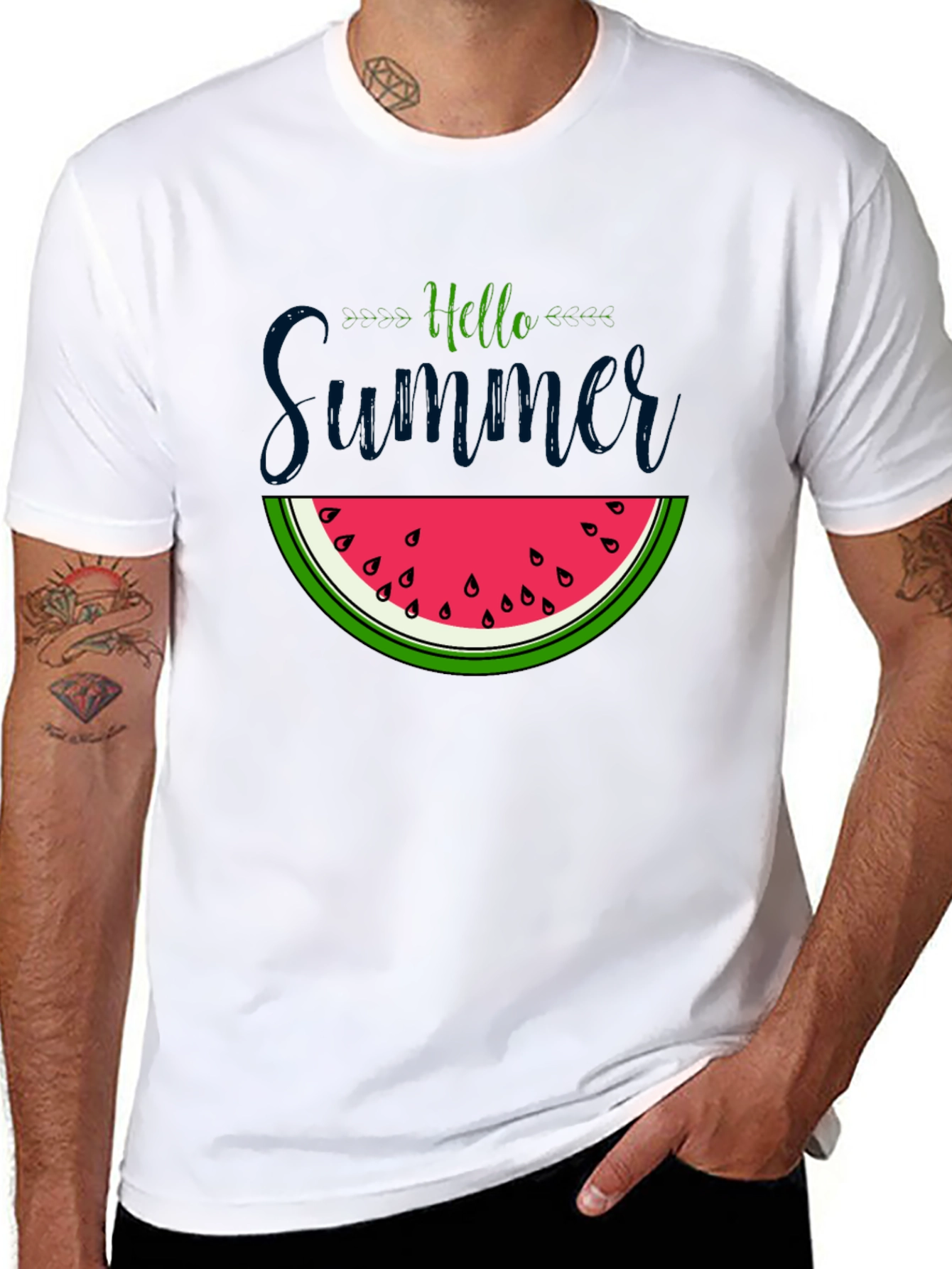 Hello Summer Watermelon Graphic Tee