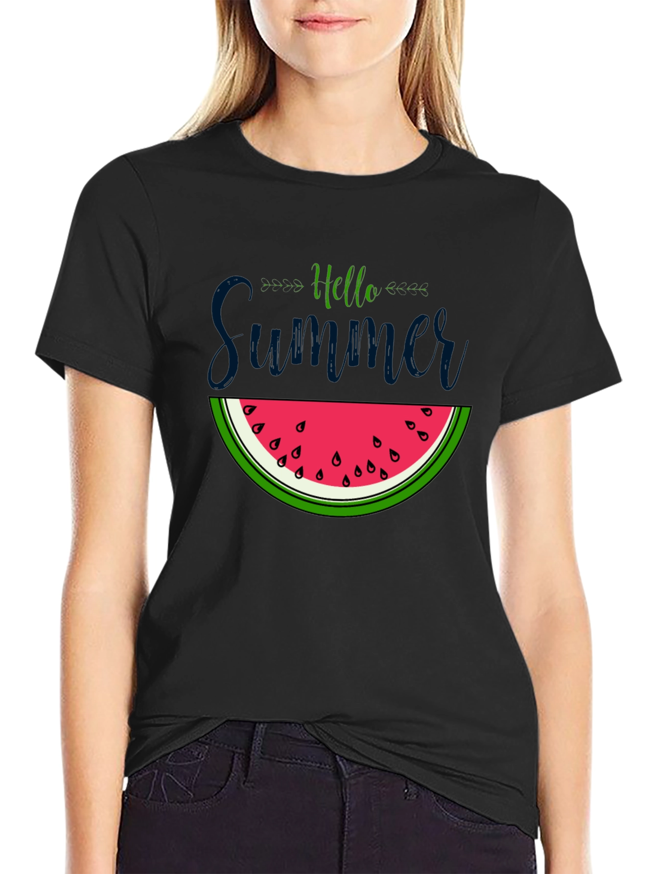 Hello Summer Watermelon Graphic Tee