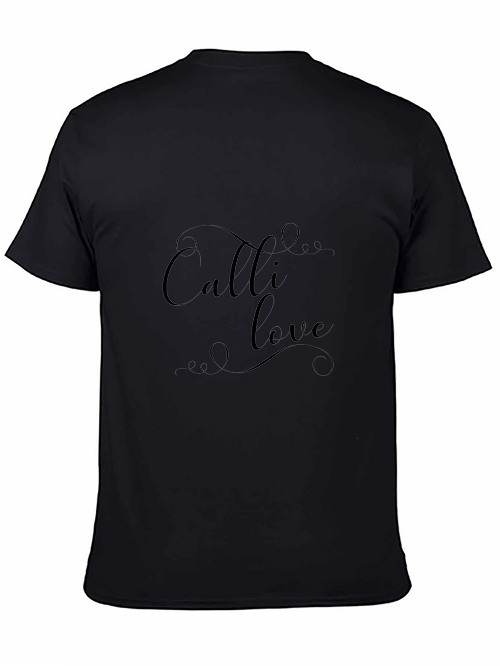 Elegant Calli Love Black T-Shirt