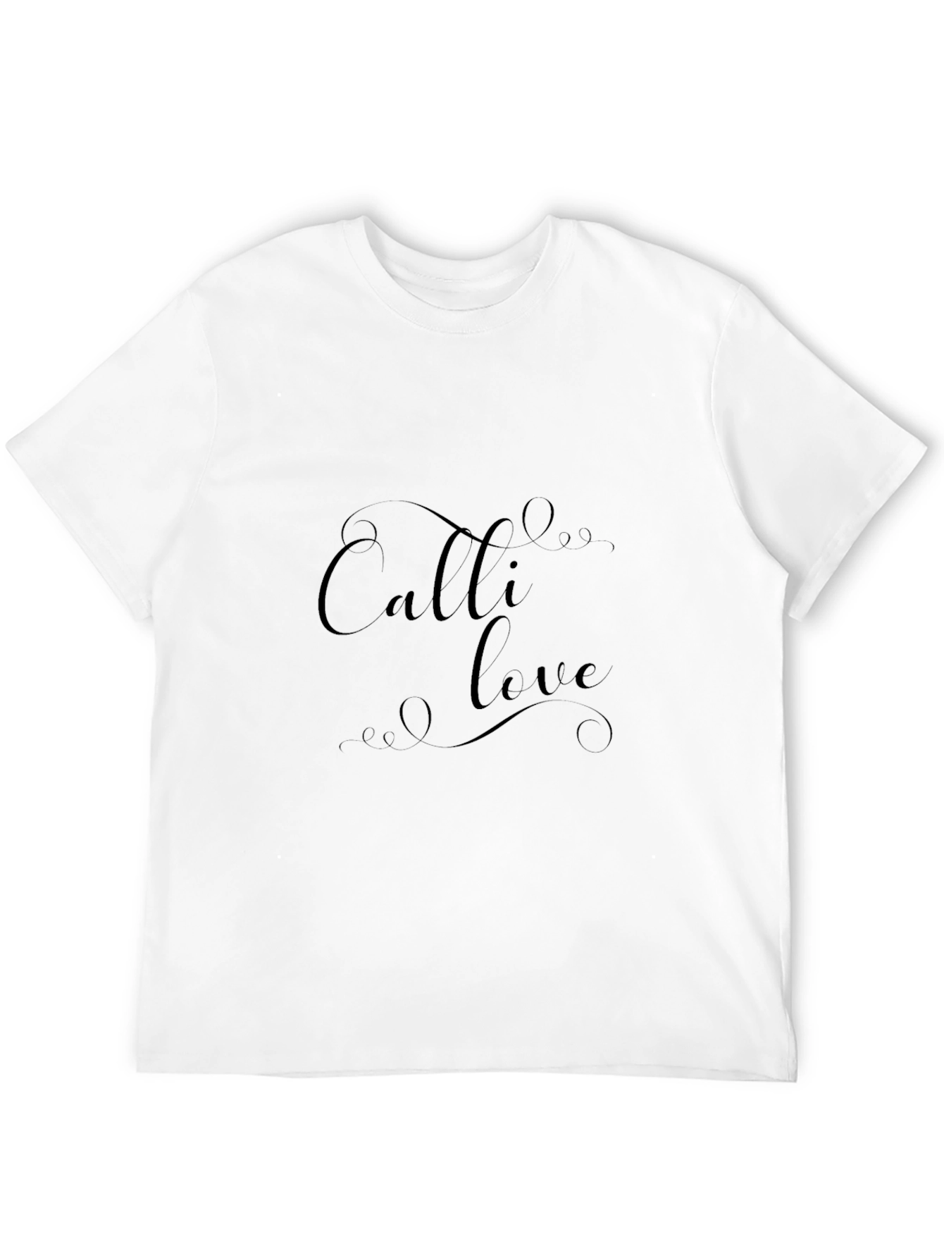 Elegant Calli Love Black T-Shirt