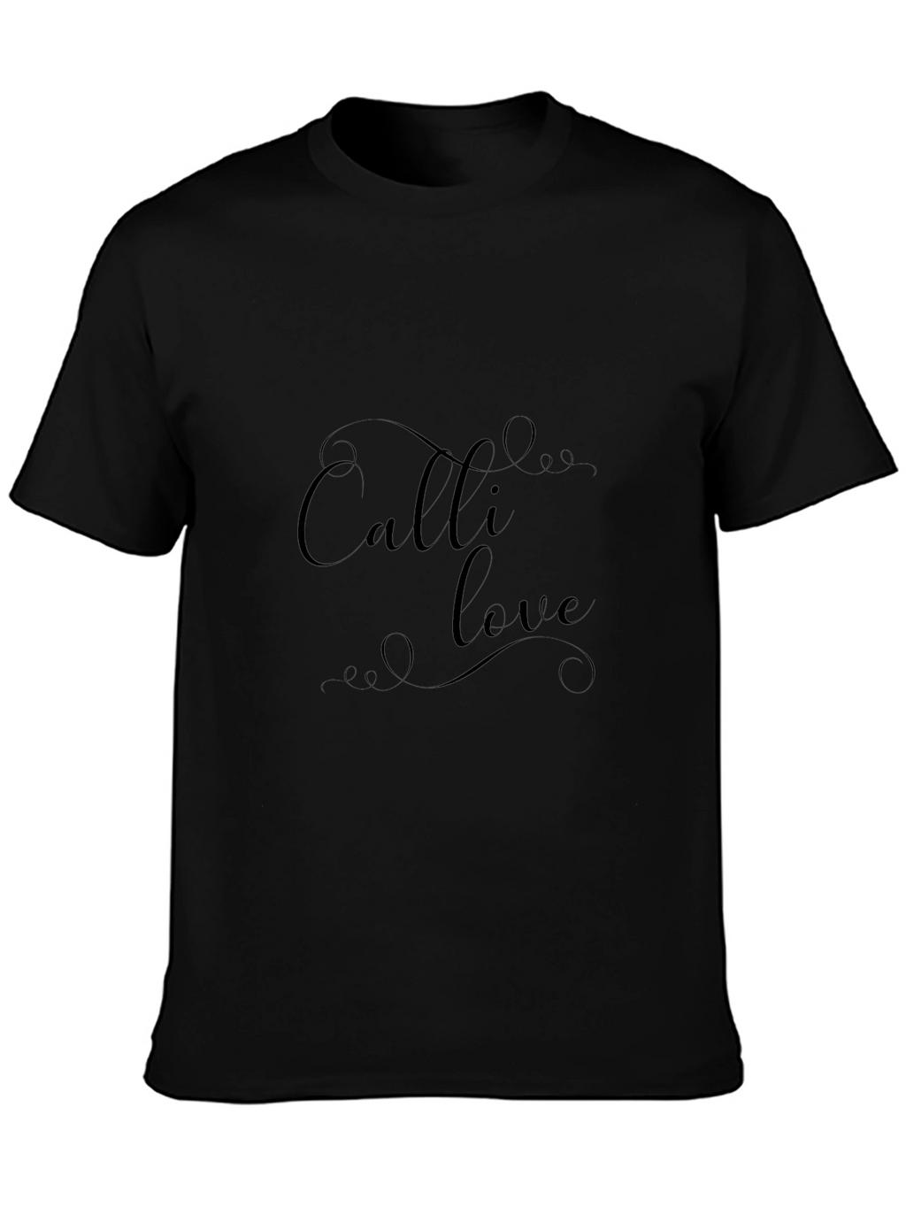 Elegant Calli Love Black T-Shirt