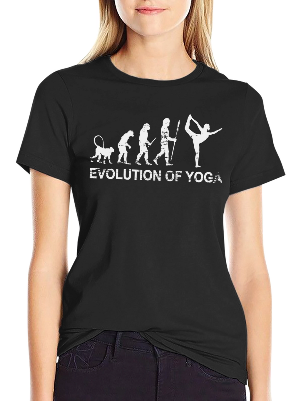 Evolution of Yoga Black T-Shirt