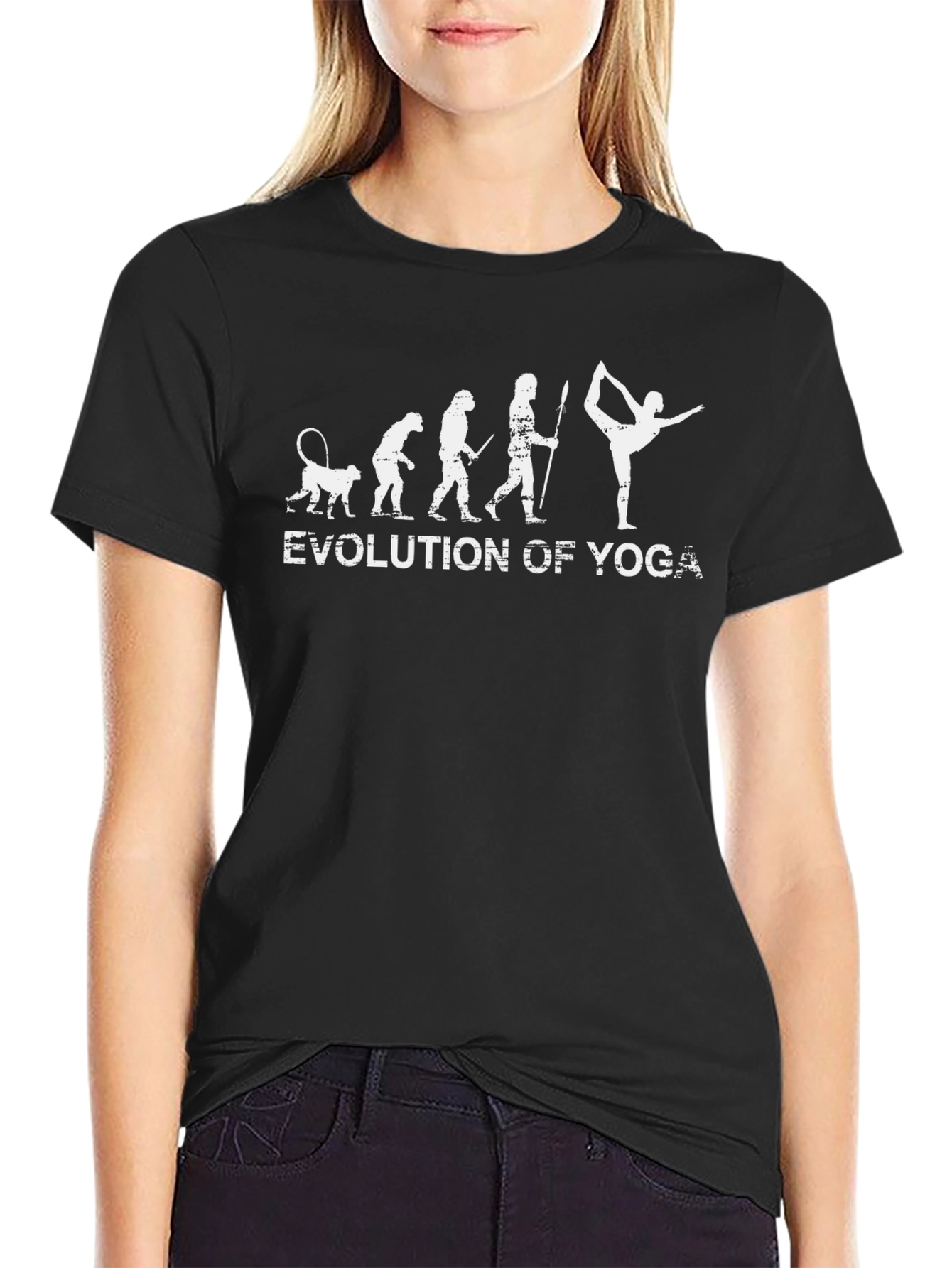 Evolution of Yoga Black T-Shirt