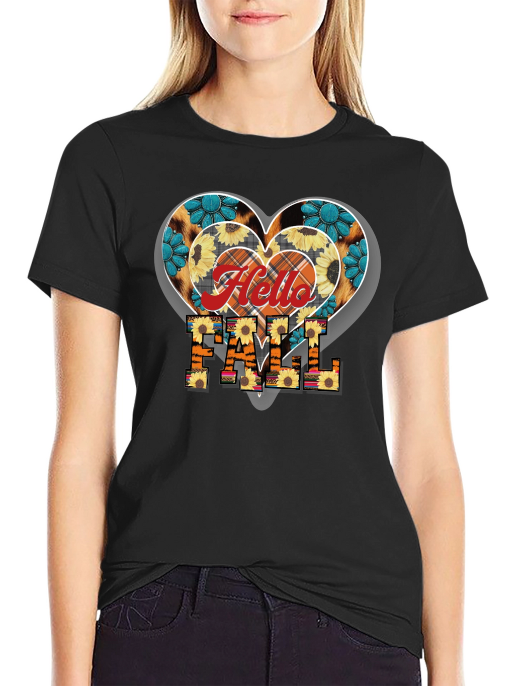 Hello Fall Heart T-Shirt