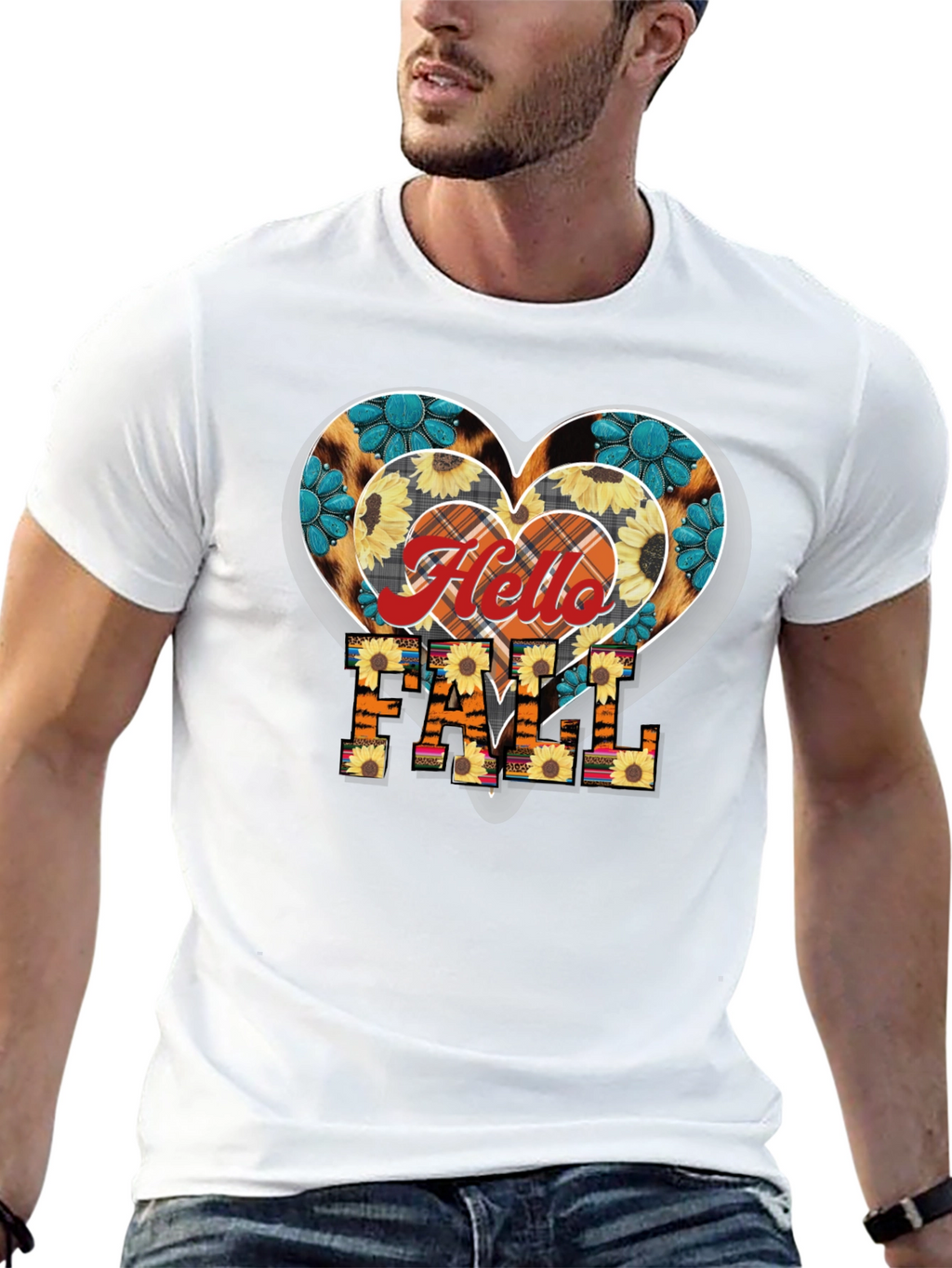 Hello Fall Heart T-Shirt