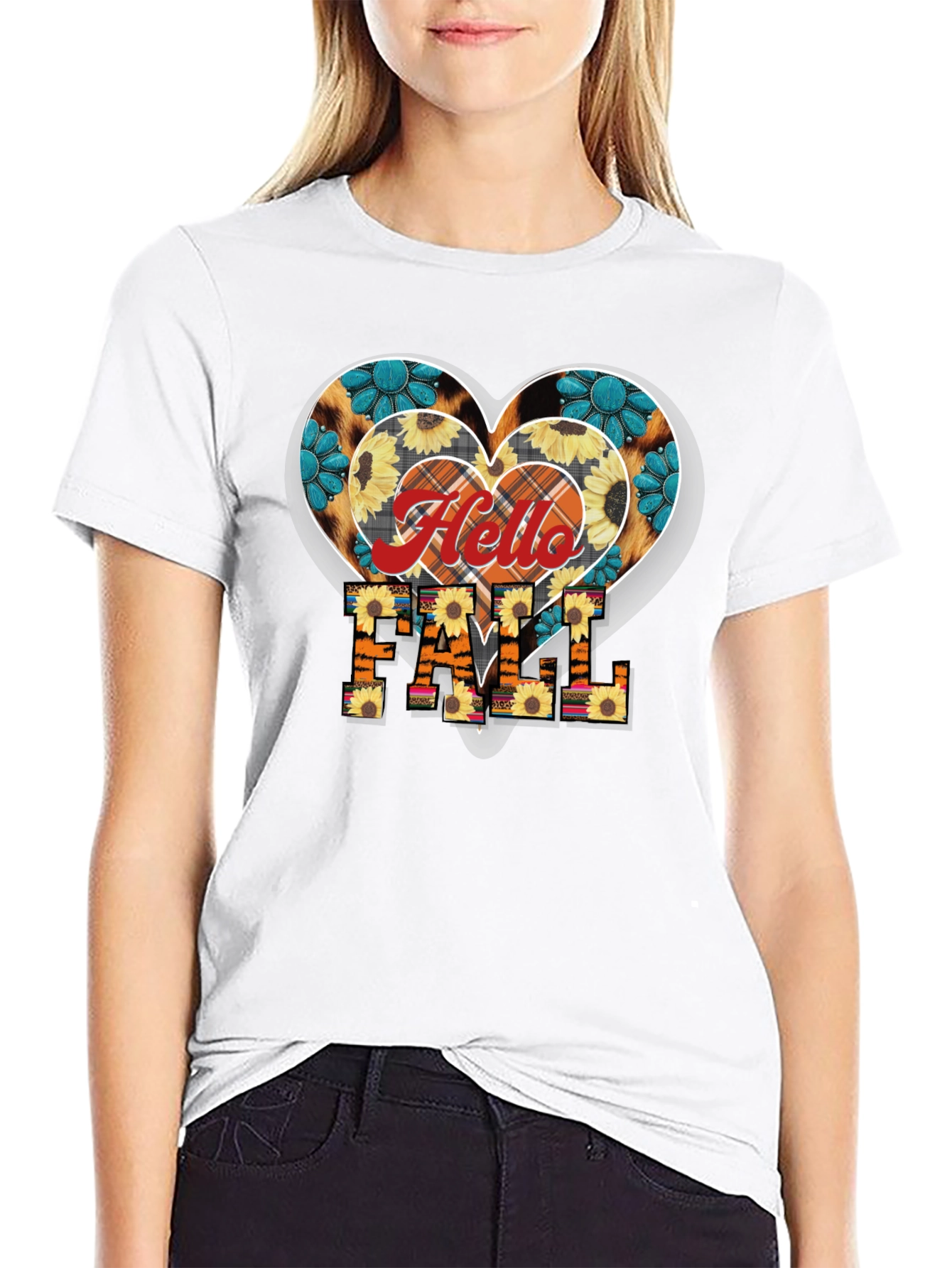 Hello Fall Heart T-Shirt