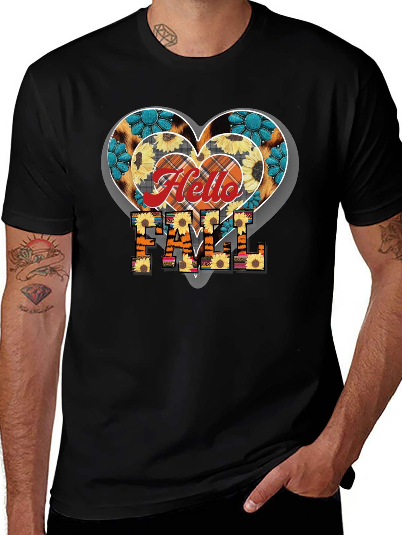 Hello Fall Heart T-Shirt