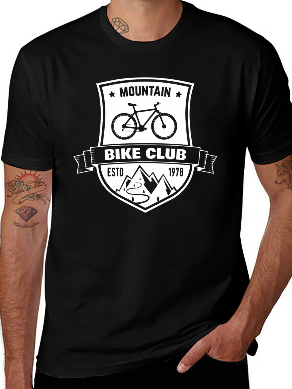 Mountain Bike Club Black Graphic Tee