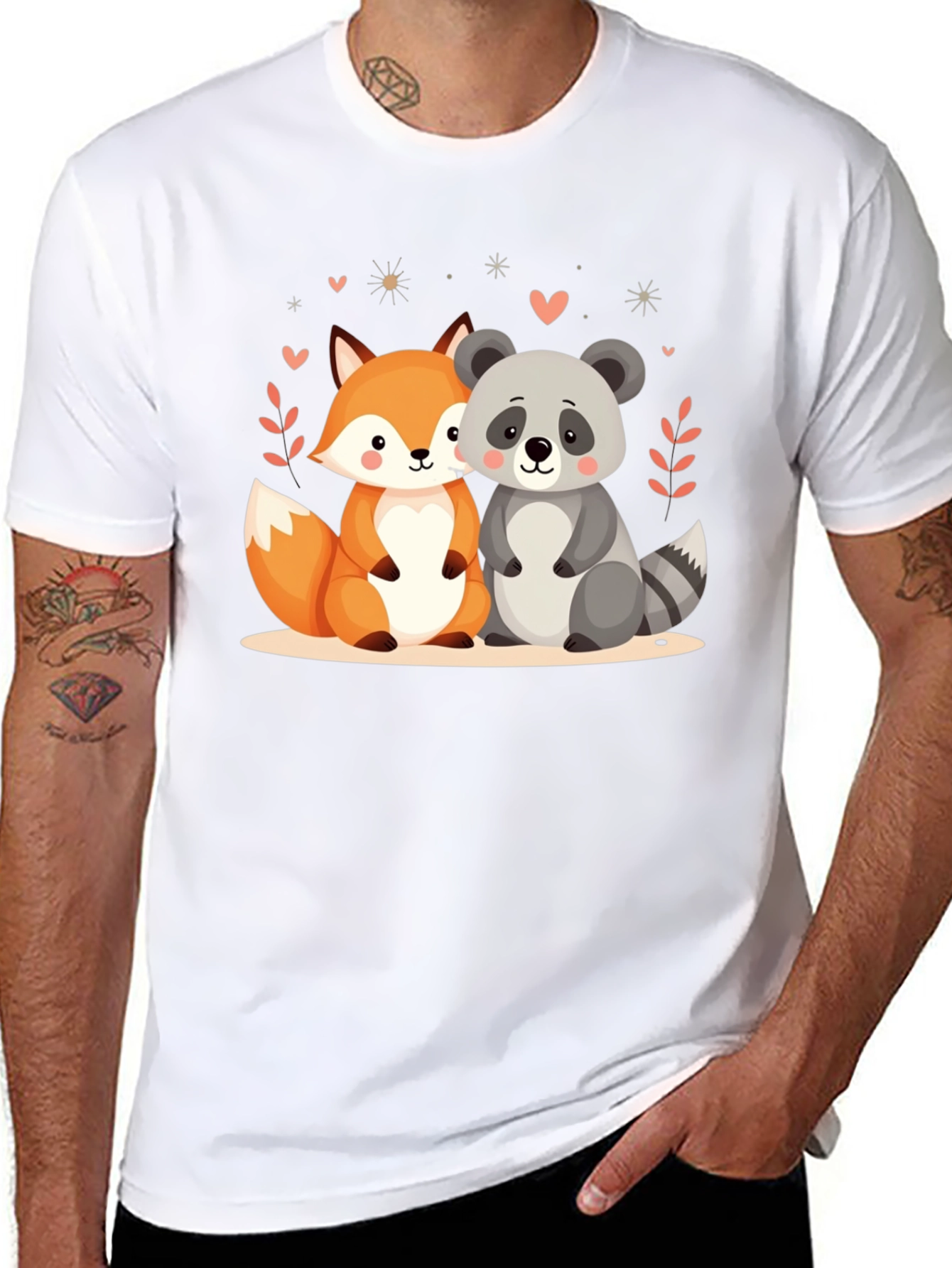Cute Animal Friends Graphic Tee