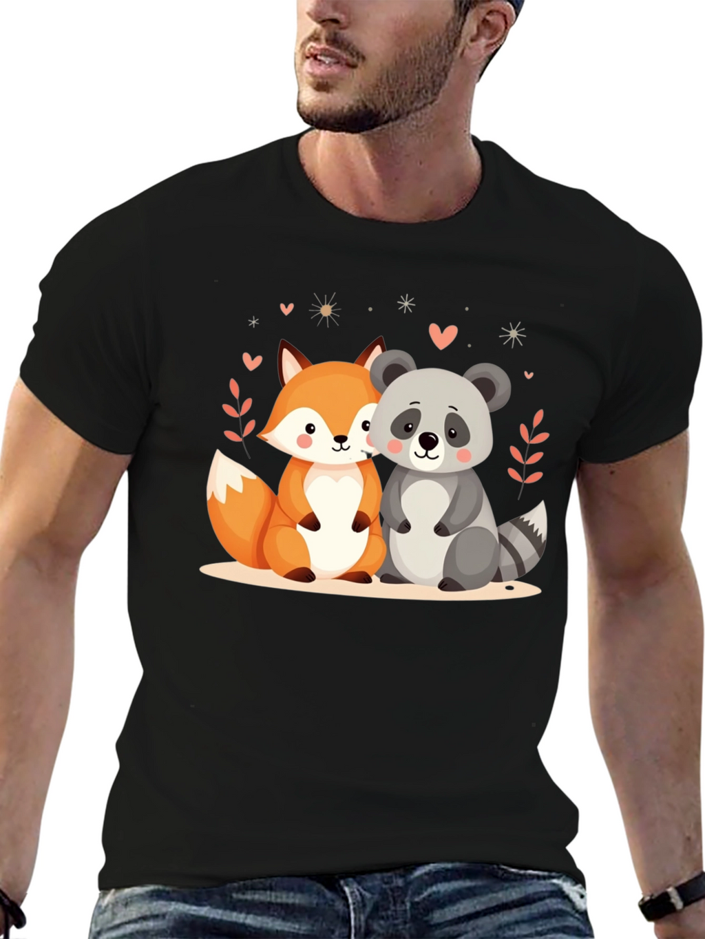 Cute Animal Friends Graphic Tee