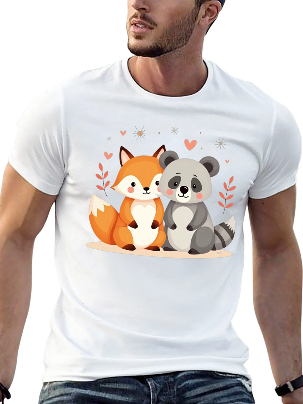 Cute Animal Friends Graphic Tee