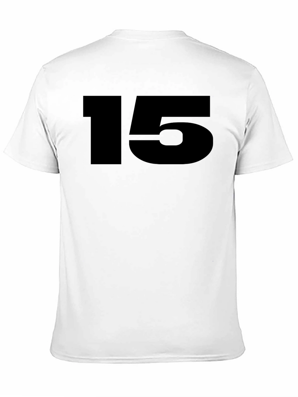Black T-Shirt with Bold Number 15