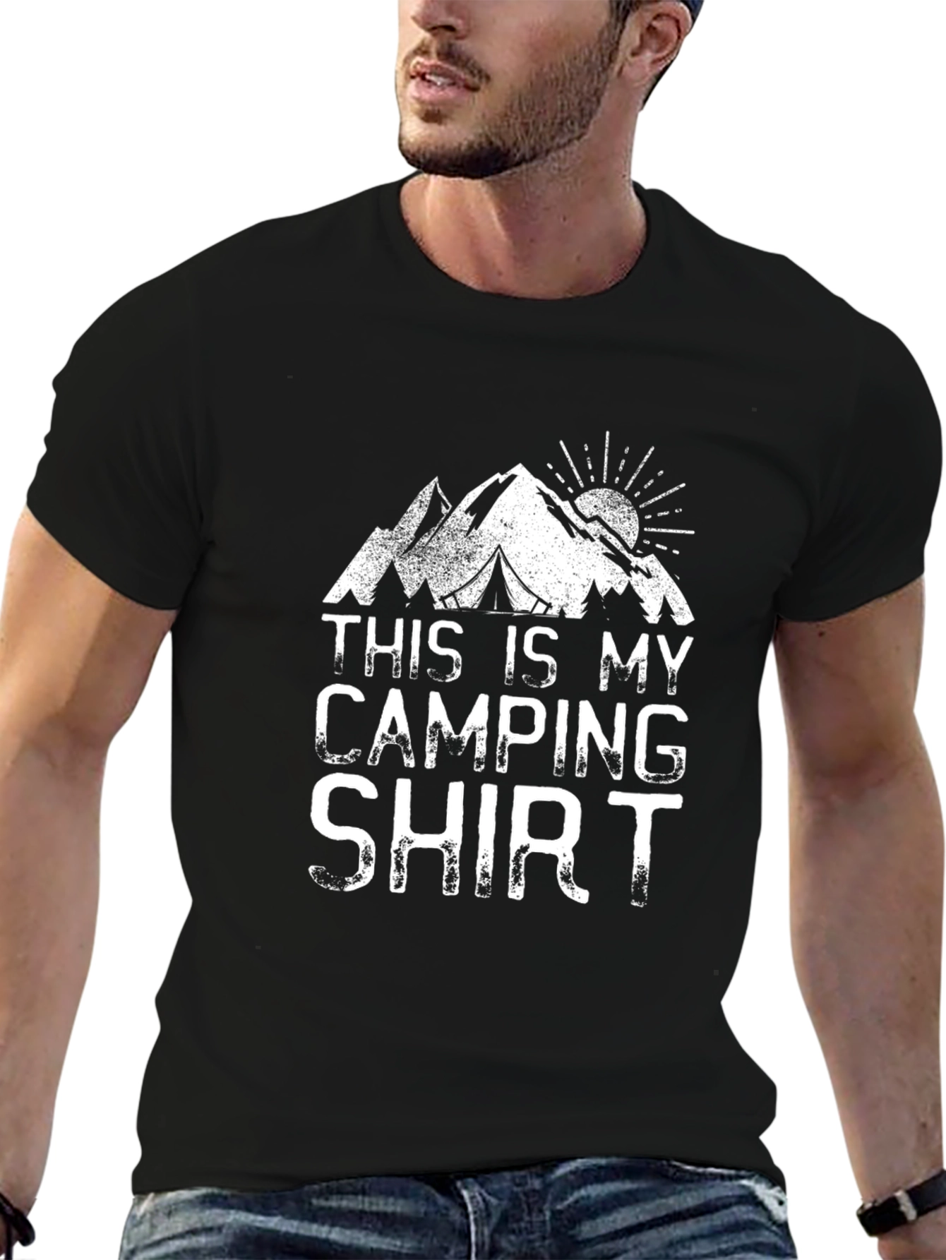 Camping Shirt - This Is My Camping Shirt Black Cotton Tee