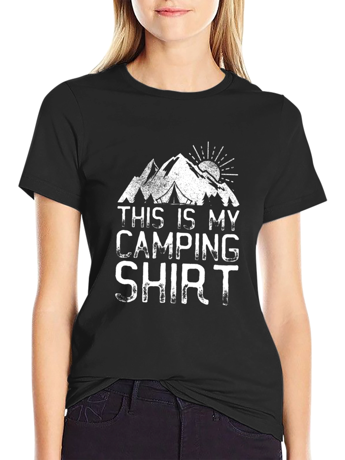 Camping Shirt - This Is My Camping Shirt Black Cotton Tee